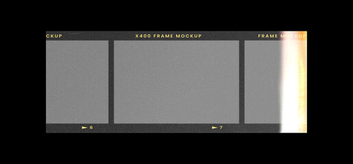 Film frame photo strip high-resolution blank filter. 35mm scan template texture effect. Trendy...