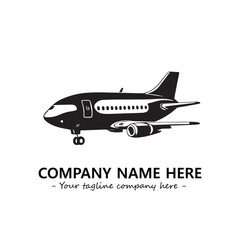 Plane silhouette logo company design vector illustration