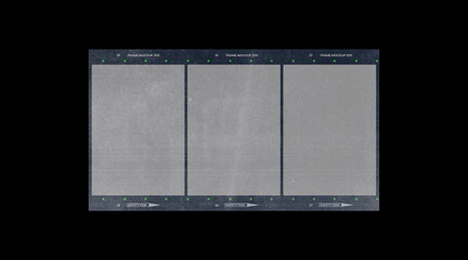 Film frame photo strip high-resolution blank filter. 35mm scan template texture effect. Trendy...
