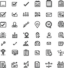 Fototapeta premium Vector EPS File: 40 Business and Office Icons for Professional Presentations, Workflow Management, and Productivity Tools