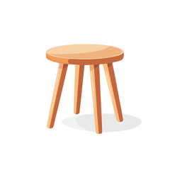 2D flat Side Table vector illustration, isolated on a white background.