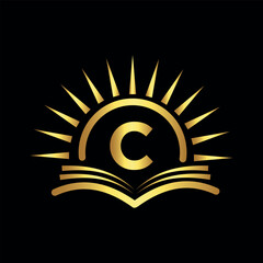 Sunrise Logo combine with letter C vector template