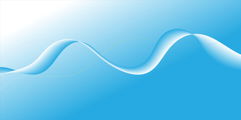 abstract blue wave background pink ribbon isolated on white