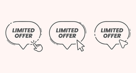 Red limited offer hurry up with clock for promotion, banner, price. Label countdown of time for offer sale or exclusive deal.Alarm clock