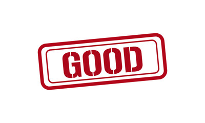 GOOD red stamp text vector, rubber stamp
