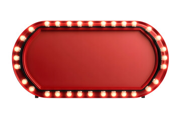 Retro lightbox vector 3d realistic template with lightbulb isolated on transparent background for party poster, banner advertising, promotion. Ai Generated Images