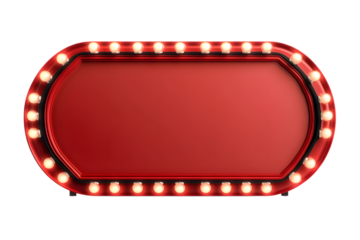 Retro lightbox vector 3d realistic template with lightbulb isolated on transparent background for party poster, banner advertising, promotion. Ai Generated Images