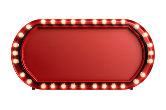 Retro lightbox vector 3d realistic template with lightbulb isolated on transparent background for party poster, banner advertising, promotion. Ai Generated Images