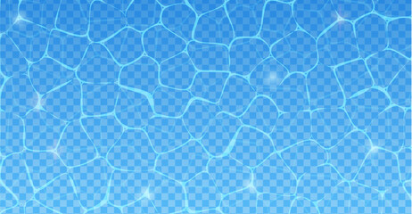 Blue water surface rippling wave pattern. Water swimming pool surface summer texture aquatic clean background.