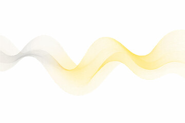 Abstract yellow liquid wave design with artistic symbols and flowing shapes	