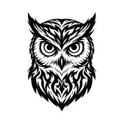 Obraz premium Owl. Tribal owl. Tatto owl
