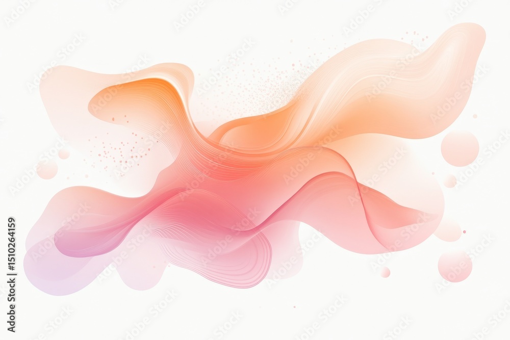 Poster ethereal fluid gradient: captivating waves of color blend seamlessly in a fluid gradient, creating a