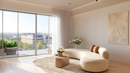 Architectural Photography of a Stylish Urban Apartment Featuring Modern Interior Design and Natural Light Real Estate Market Marketing, Real Estate, Purchase, Architecture, Design Concept