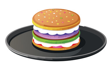 Sweet Sandwich Meal Food - Vector illustration