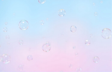 Bubbles on a Dreamy Gradient Background