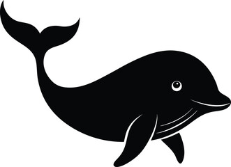 Obraz premium whale cartoon coloring page