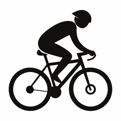 Obraz premium silhouette of a cyclist