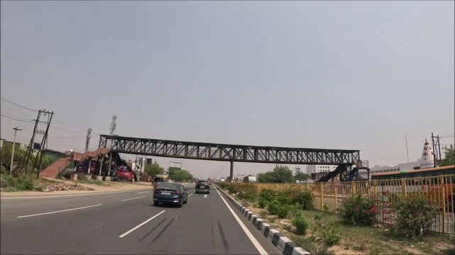 Timelapse of driving Indian National Highways from Mathura to New Delhi