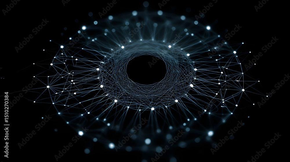 Poster digital network: a mesmerizing digital network pulses with energy, representing the interconnectedne
