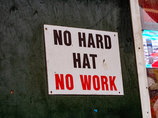 no hard hat - no work
