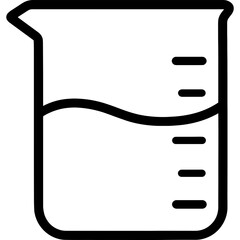 Fototapeta premium Minimalist beaker outline icon