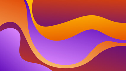 ABSTRACT BACKGROUND ELEGANT GRADIENT SMOOTH ORANGE PURPLE COLOR WITH HAND DRAWN ORGANIC SHAPES DESIGN VECTOR TEMPLATE GOOD FOR MODERN WEBSITE, WALLPAPER, COVER DESIGN 