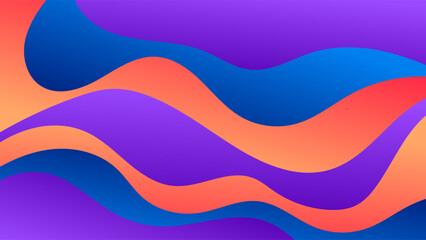 ABSTRACT BACKGROUND ELEGANT GRADIENT SMOOTH BLUE ORANGE PURPLE COLOR WITH HAND DRAWN ORGANIC SHAPES DESIGN VECTOR TEMPLATE GOOD FOR MODERN WEBSITE, WALLPAPER, COVER DESIGN 