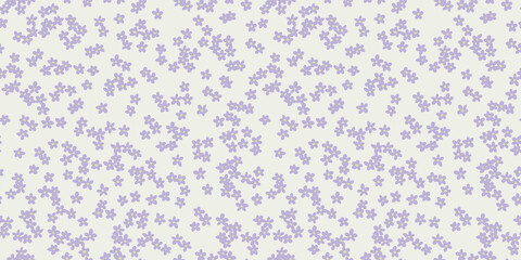 Seamless pattern of cute flowers on a light background. Ditsy print. Gentle, trendy pattern in tiny flowers. Liberty style pattern.