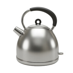 光沢輝く金属製やかん シンプルデザイン