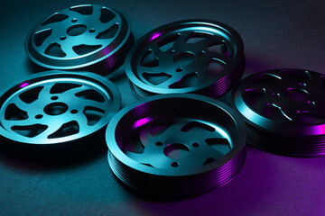 custom tuned car parts for sports European drift cars aluminum lightweight engine pulley
