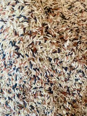 background of dried mix rice