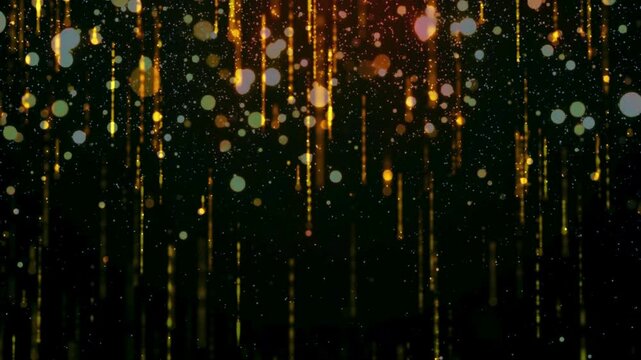 abstract golden particles