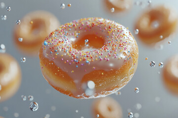 Soft particles surrounding floating forms