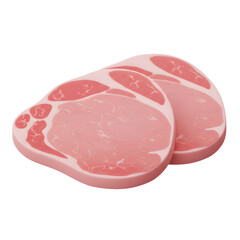 美味しそうに輝く豚ロース肉二枚 鮮やかピンク色 食欲をそそる質感