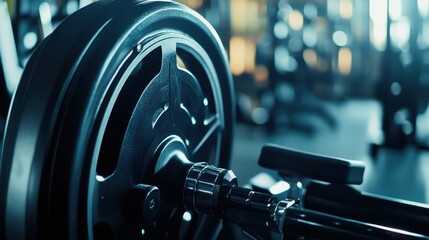 Fototapeta premium A cinematic close-up of specialized adaptive fitness equipment in use.