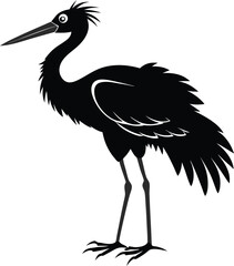 Obraz premium heron silhouette vector
