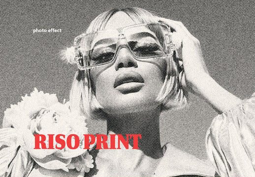 Riso Print Photo Effect