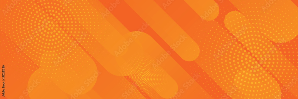 Poster abstract orange background with diagonal lines. dynamic shapes composition. vector, eps10.