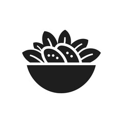 Bowl with veggies icon