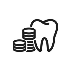 Dental coins icon