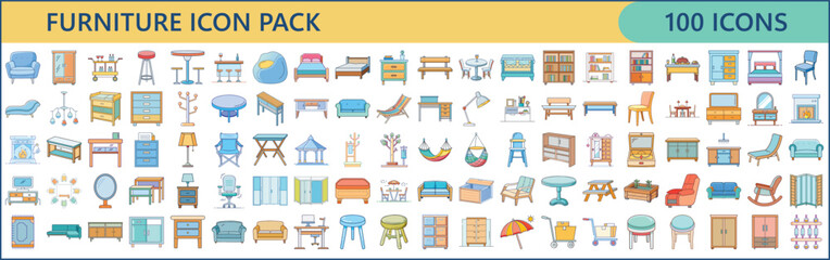 One Hundred Furniture Icons Showcasing Interior and Exterior Home Furnishings