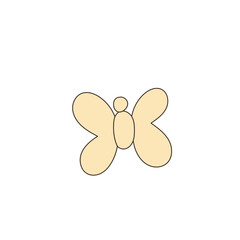 Small Cute Funny Doodle Butterfly Icon
