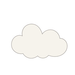Simple Graphic Clod Icon. Summer Bright Sky Weather Symbol Decorative Funny Shape. Weather Element