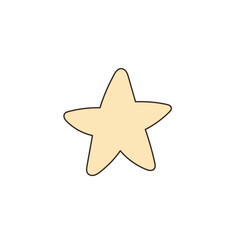 Obraz premium Simple Soft Yellow Star Icon. Magic Star Ray Shape Decoration. Sweet dream and Good Night Symbol. Baby Nursery Wallpaper or Poster Decor.