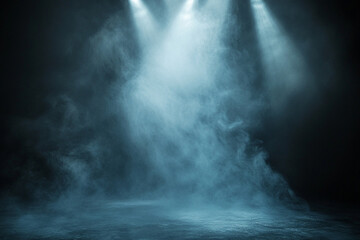 Smoke in background with spotlight from above effect