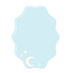 Graphic Baby Speech Bubble Soft Colored Backdrop Icon. Pastel Childish Dreamy Symbol Silhouette. Drawn Simple Dialogue Conversation Text Box Empty Blank Template Shape.