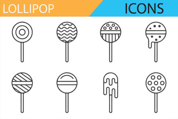 Colorful Lollipop Icons for Fun and Playful Branding