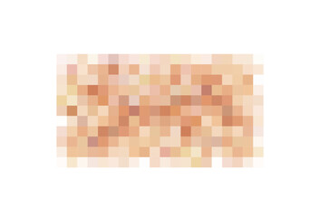 Censor blur effect texture isolated on white background. Blurry pixel color censorship element. Vector nude skin tone pattern