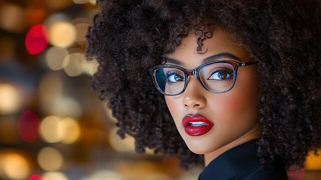 Portrait of a Confident Woman with Glasses