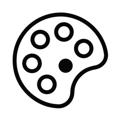 Artist palette icon design creative colors painting art